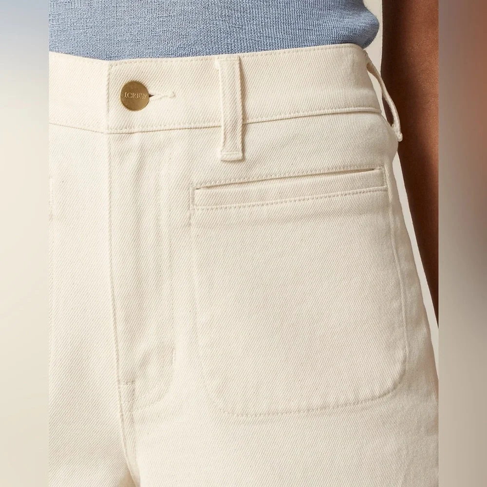 J.Crew Vintage ‘96 Flare Jeans Ecru Coastal Beachy Nautical NWT Plus Size 34